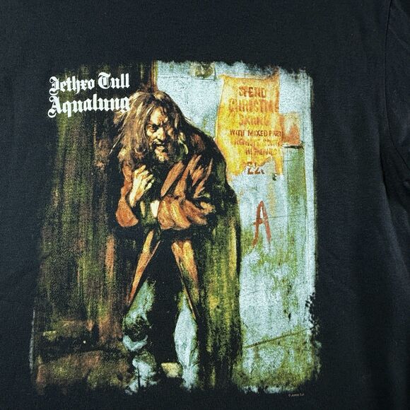 VTG Jethro Tull T-Shirt Aqualung Men's Small Y2K  Black - Picture 2 of 8